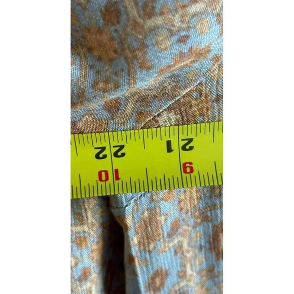 Dress Forum LA Tiered Maxi Dress Prairie Tassel Tie Flowy Floral Boho Brown Sz M - Picture 6 of 9